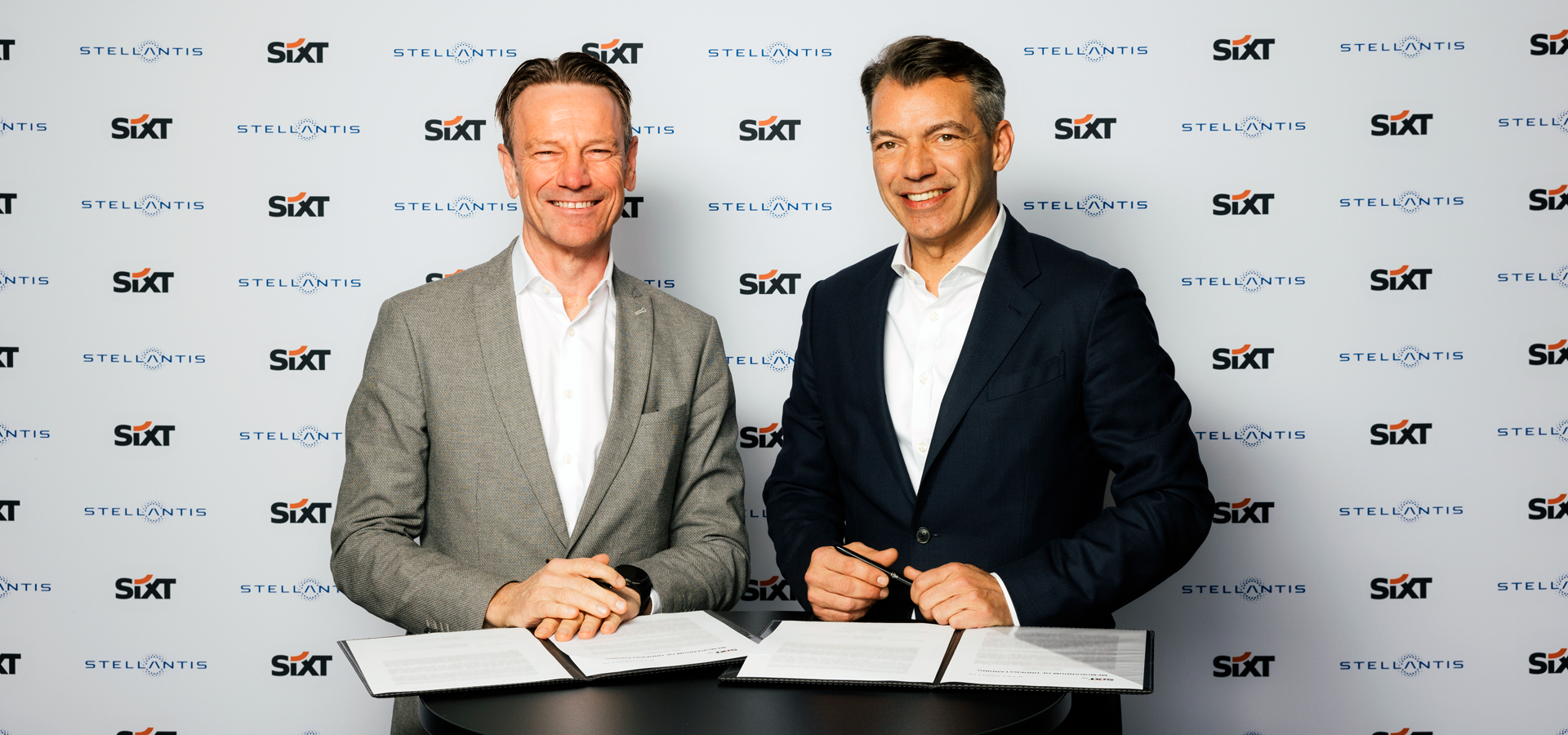 Image of Stellantis COO Enlarged Europe Uwe Hochgeschurtz and Vinzenz Pflanz, Sixt SE Chief Business Officer